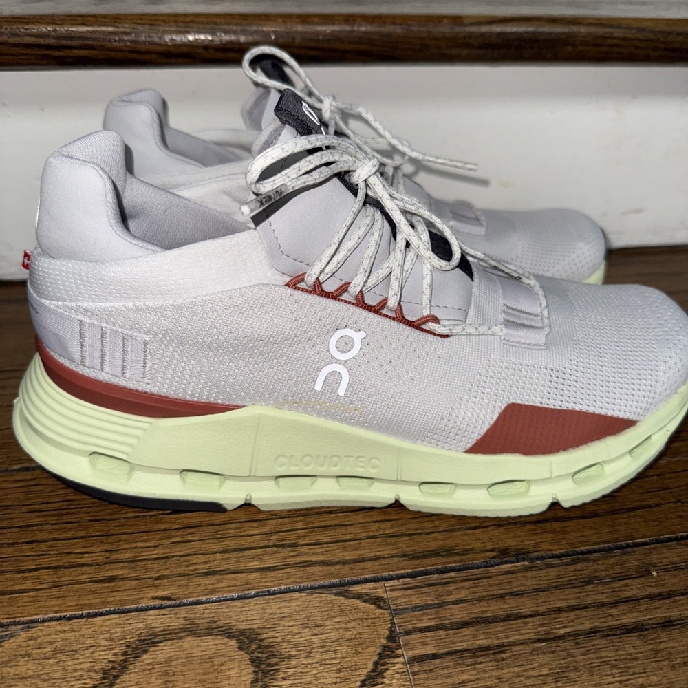 Authentic ON Cloud Cloudnova Nova White Limelight Running Women's Size 9.5